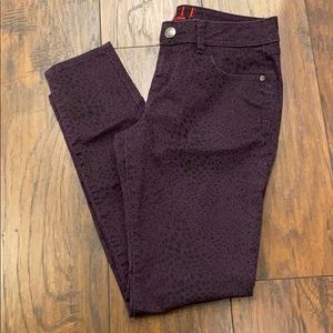 ELLE Purple Cheetah Print Jeans